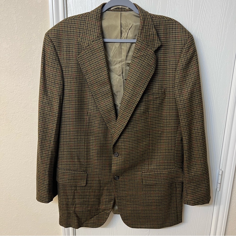 Vintage American Oxford Shoppe Checkered Brown Academia Sport Coat, Men's 41R